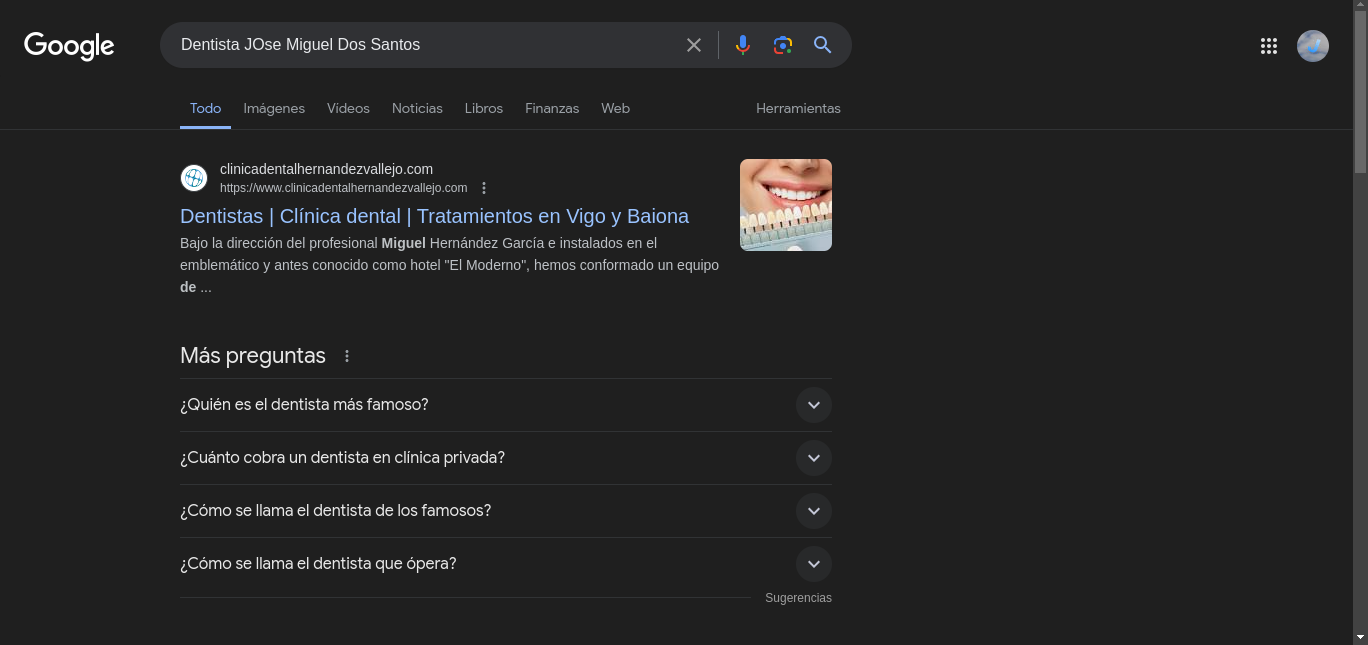 Resultado de buscar el mismo termino en Google de forma rápida e intuitiva